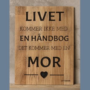 Livet kommer ikke med en hndbog 30x40