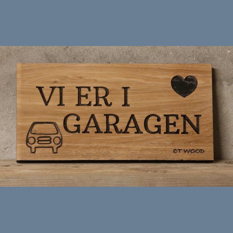 Vi er i garagen