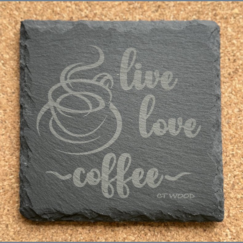 Live Love Coffee 10x10 cm.