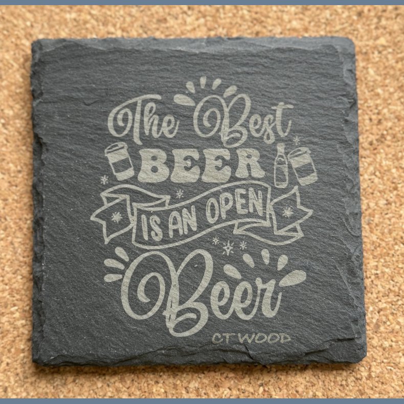 The best beer is an open beer 10x10 cm